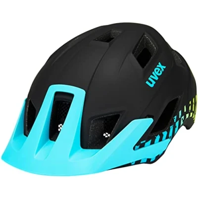 Imagen de uvex access, casco MTB ligero unisex, ajuste de talla individualizado, ventilación optimizada, black aqua lime matt, 52 57 cm