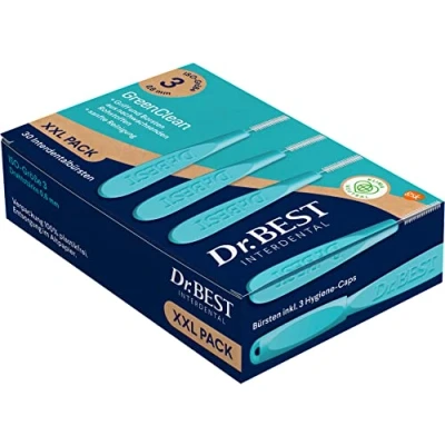 Imagen de Dr.BEST GreenClean Interdental, Bigpack Size 3, 30 unidades Cepillos interdentales para una limpieza suave de los espacios
