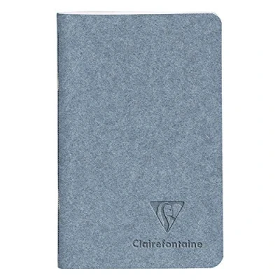Imagen de Clairefontaine 83518C Un cuaderno de puntadas cosido hilo vaqueros y cacao 48 páginas, 7,5 x 12 cm, 90 g, tapa papel