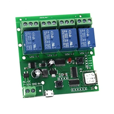 Imagen de Módulo de interruptor automático 4 canales, WiFi instantáneo, controlador puerta garaje (5 32 V)