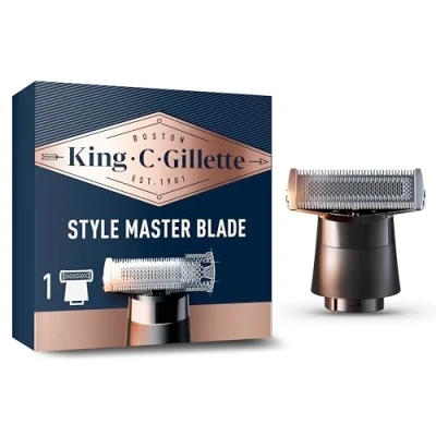 Imagen de Gillette King C. Style Master Recambios para Recortadora de Barba y Cortapelos, Paquete 4 Cuchillas Recambio, maquinilla afeitar