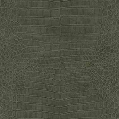 Imagen de Rasch African Queen III 751352 Papel pintado no tejido con aspecto de piel cocodrilo, color verde