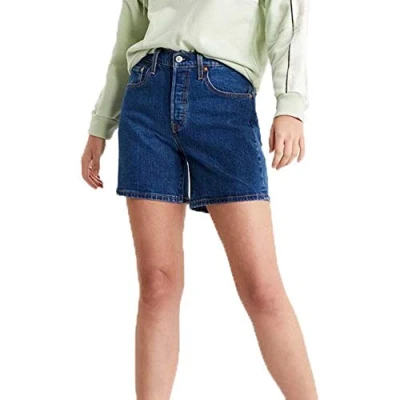 Imagen de Levi&#039;s 501 MID Thigh Shorts vaqueros, Mujer, Talla: 24, Charleston shadow