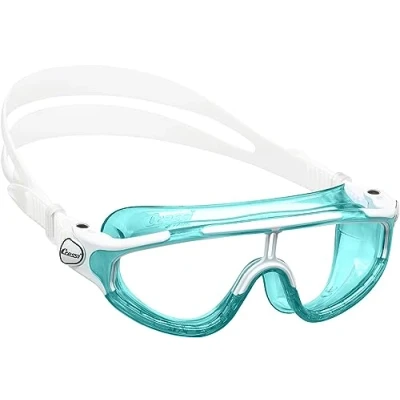 Imagen de Cressi King Baloo Kid Goggles Gafas Unisex Niños de Natación, Piscina y Snorkel, Azul/Blanco, 7/15 Años