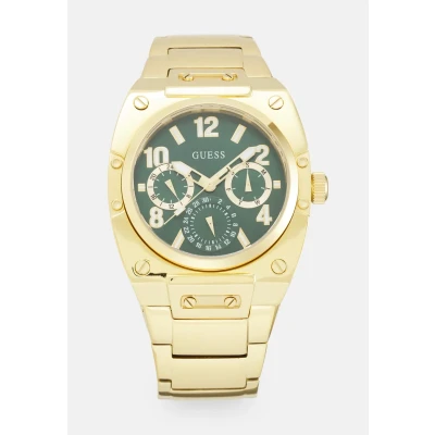 Imagen de Guess Prodigy Reloj, Hombre, Talla: One Size, Green sunray/gold tone