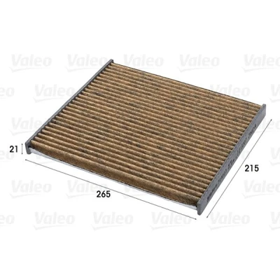 Imagen de VALEO 701003 Filtro de habitáculo carbón activado con polifenol, efecto fungicida, antialérgico 215 265 21 CLIMFILTER SUPREME