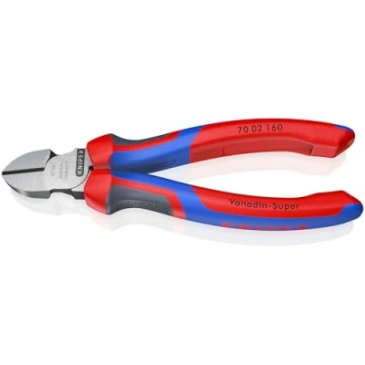 Imagen de Knipex Alicate de corte diagonal negro atramentado, con fundas multicomponentes 160 mm 70 02