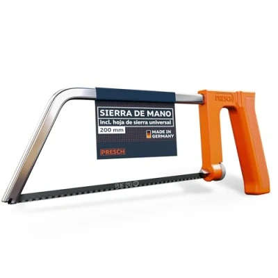 Imagen de Presch Sierra de metal 200mm Con hoja universal para cortes precisos Cambio rápido hojas Mango ergonómico serrar mejor arco pequeña, manual