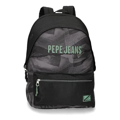 Imagen de Pepe Jeans Davis Mochila para Portátil Doble Compartimento Adaptable a Carro 15,6&quot; Negro 31x44x17,5 cms Poliéster 20,46L