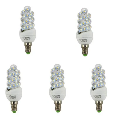 Imagen de Tecnolux Euro Bombilla LED Mini Espiral E14 7W Amarillo (3000K) (Pack de 5)