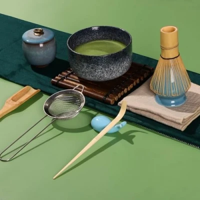 Imagen de DiDiBirDi Juego de 9 piezas tazón té japonés,Traje matcha,Estante whisky matcha,Cucharas bambú para matcha,Whisky tradicional