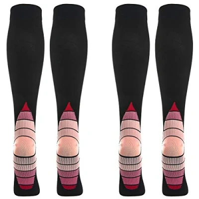 Imagen de Weekend Peninsula 2 Pares Calcetines/Medias de Compresión para Hombres y Mujeres, Running, Deporte, Correr, Senderismo, Volar, Viajar, Varicosas, Embarazo Médicos (43 46, Rosa)