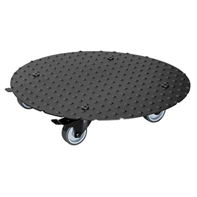 Imagen de WAGNER Soporte con Ruedas para Plantas Alaska Black Ø 38 x 7,5 cm I Carro Uso Exterior + Interior Base de Aluminio, Negro 2 Frenos Carga MAX. 150 kg Fabricado en Alemania 20700601