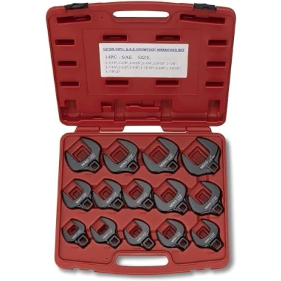 Imagen de Neiko® 03325A 1/2 Inch Drive SAE Crowfoot Wrench Set, Jumbo Size, Cr Mo, 1 1/16 2 14 Piece set