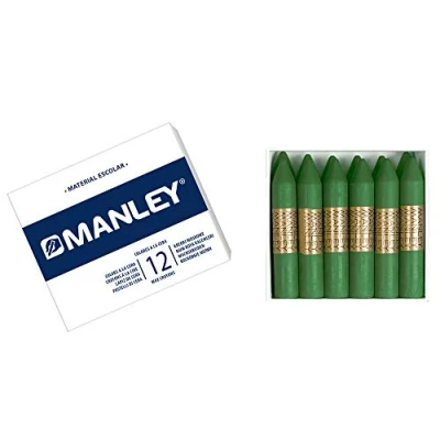 Imagen de Lapices cera manley unicolor verde natural n.21 caja de 12 unidades