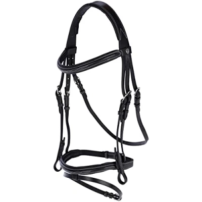 Imagen de Covalliero Kerbl 326138 Classic Brida de Piel Negra, Color Negro