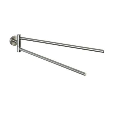 Imagen de Wenko Toallero Bosio Mate con 2 Brazos Acero Inoxidable Incl. Material de atornillado para Montaje en Pared