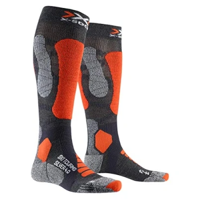 Imagen de X Socks Ski Touring Silver 4.0 Invierno Calcetines De Esquí, Hombre, Anthracite Melange/Orange Fluo, 39/41