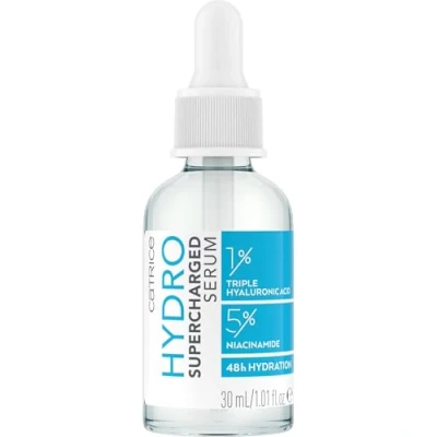 Imagen de Catrice Sérum facial Hydro Supercharged, transparente, hidratante, regenerador, alisador, para piel seca, vegano, sin aceite, perfume, alcohol, 1 unidad (30 ml)