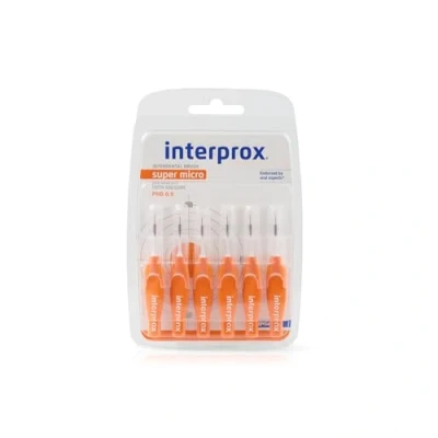 Imagen de Interprox Cepillos interdentales naranja Super Micro 6 piezas, paquete de 3 (3 x piezas)