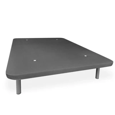 Imagen de amuéblate online Base Tapizada 3D Reforzada, Gran Estabilidad con 5 Barras Transversales y 6 Patas metálicas roscadas de 27cm, 90 x 190, Gris Oscuro