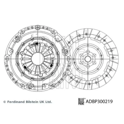 Imagen de BLUE PRINT ADBP300219 Kit de Embrague dos piezas con grasa sintética 241mm CITROËN: C4 Picasso 2, Grand Berlingo II, PEUGEOT: 5008 I