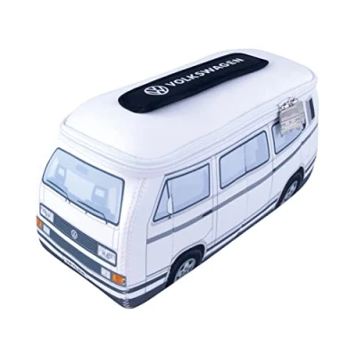 Imagen de BRISA VW Collection Bolsa de Neopreno Universal para maquillajecosméticosviajes y Farmacia T3 Camper Bus (Blanco/Grande)
