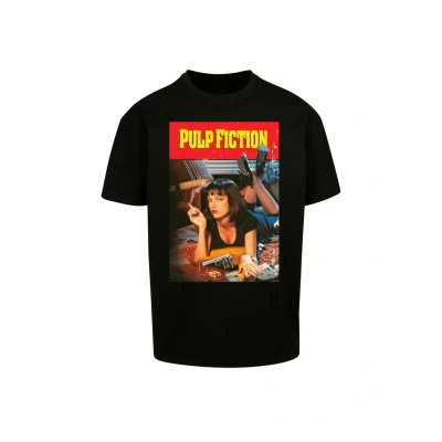 Imagen de Merchcode PULP Fiction Poster Oversize TEE Camiseta estampada, Hombre, Talla: XS, Black