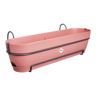 Imagen de Elho Vibia Campana Trough Allin1 70 Jardinera por Balcón Ø 70.4 x H 17.7 cm Rosado/Dusty Pink