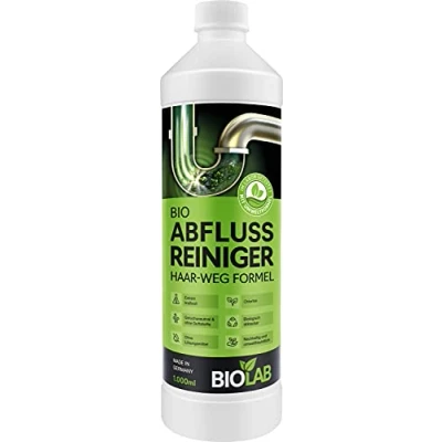 Imagen de BIOLAB Limpiador de desagües y tuberías, líquido para ducha, bañera, lavabo, sifón, sin cloro olores, 1000 ml