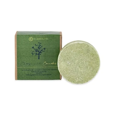 Imagen de Klemerlain Champu sólido de cannabis con extracto cáñamo. Hidratante. Para todo tipo cabello. Vegano. Sin jabón Hasta 93% origen natural 50 Gr