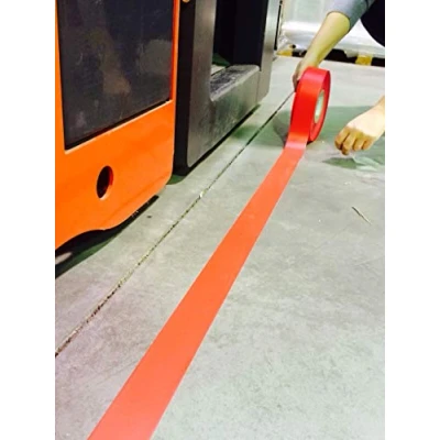Imagen de Tarifold Es 197783 Rollo Cinta adhesiva para suelo Señalización y Marcaje extra resistente Expert Tape (50 mm x 48 m) PVC 350μ Mantenga Distancia de seguridad, Rojo