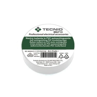 Imagen de PVC insulating tape, thickness 0.13 mm, 15 mm x 10 m. White