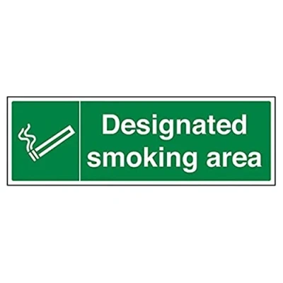 Imagen de vsafety 57015bj r &quot;zona de fumadores&quot; prohibición firmar, plástico rígido, paisaje, 450 mm x 150 mm), color verde