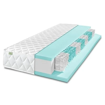 Imagen de DREAMSTAR Ergo Flex Duo Colchón de muelles ensacados I ergonómico 7 zonas, 22 cm alto, certificado Öko Tex, dureza 2 (H2), 0 80 kg y 3 (H3), 100 kg, 120 x 200