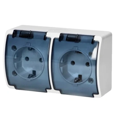 Imagen de ORNO OE 7106(GS)/WT Enchufe Superficie 2x2P+Z Schuko IP44