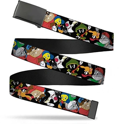 Imagen de Cinturón de malla unisex para adulto, Buckle Down, multicolor, 1,25 pulgadas ancho se ajusta hasta 42 tamaño pantalón