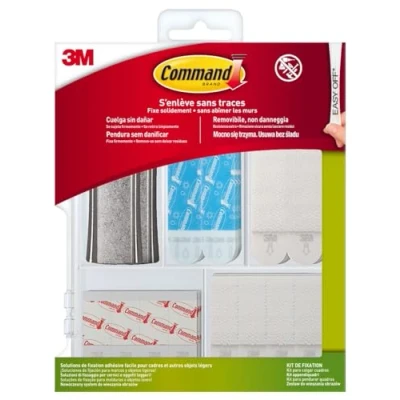 Imagen de Command Kit de Fijación Adhesiva, Surtido para Colgar Cuadros, Pósters, Espejos, Relojes y Más Decorar Sin Agujeros Taladrar