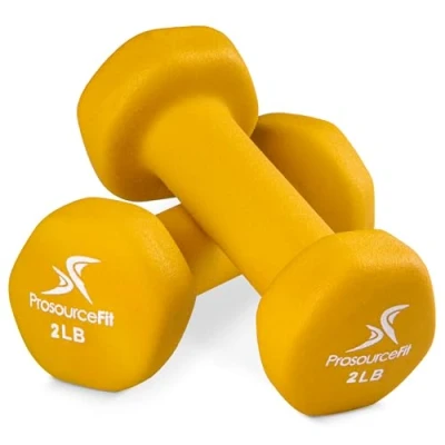 Imagen de ProsourceFit Neoprene Mancuernas, Unisex Adult, Amarillo, 2 LB