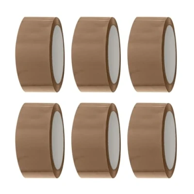 Imagen de ANSIO cinta de embalaje, para paquetes, 6 rollos (48 mm x 60 m), marrón duradera cajas embalaje segura mudanzas