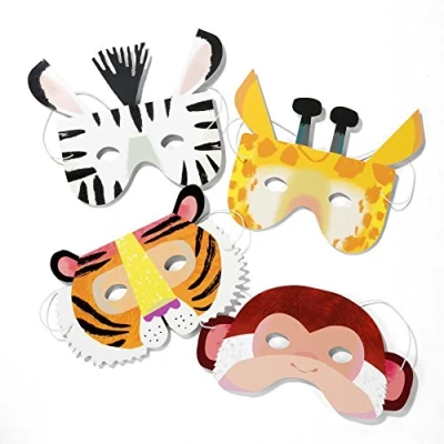 Imagen de Talking Tables Animal Masks Party Animals Paper Mask, Multicolor
