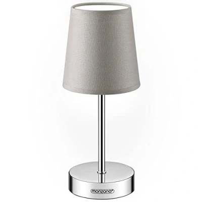Imagen de Monzana Lámpara de Mesa Escritorio Oficina Dormitorio Lámparas Mesita Noche Altura 32cm E14 Topo