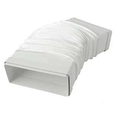 Imagen de La Ventilazione CGF229B Junta Flexible 220 x 90 mm para Tubos rectangulares con Conexiones F/F, Color Blanco, 220x90