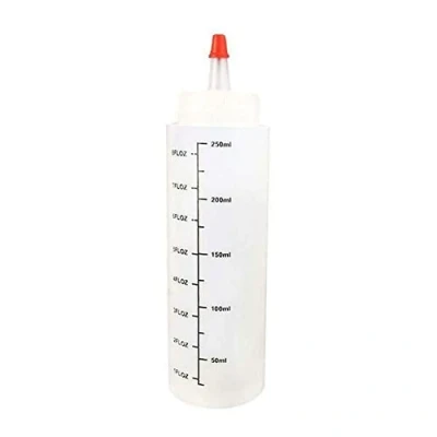 Imagen de botella de plástico con punta aguja 250 ml escala, 1 botella, a prueba fugas, ensalada