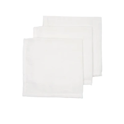 Imagen de Meyco 457000 Juego de 3 toallas muselina (100% algodón, 30 x cm), color blanco