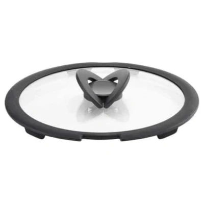 Imagen de Lagostina Ingenio Induction Tapa de cristal, color negro y transparente, 26 cm
