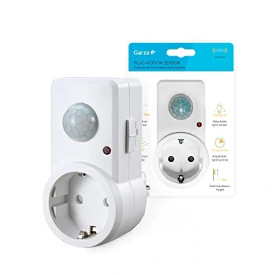 Imagen de Garza Power Detector de Movimiento Infrarrojos para Enchufes, Ángulo Detección 120º, color Blanco