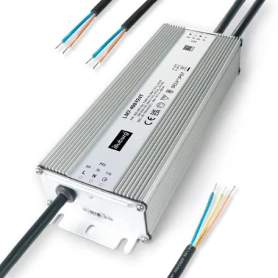 Imagen de illuburg Transformador LED 24V 400W Impermeable IP67 Sin Parpadeo para Tira Fuente de Alimentación Driver
