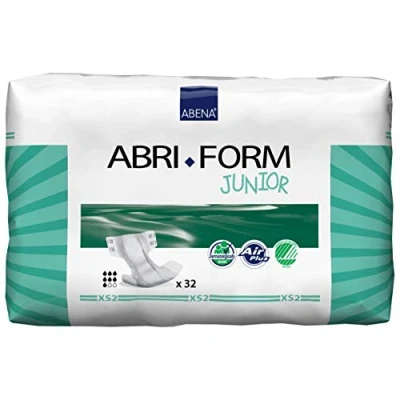 Imagen de Abena Abri Form Premium Junior XS2, todo en uno, tamaño de cadera/cintura 40 60 cm, absorción 1500 ml, caja 4 paquetes