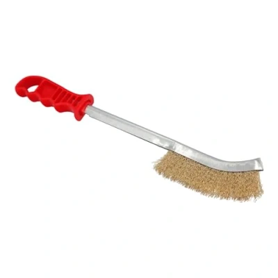 Imagen de Cepillo manual acero latonado mango rojo 34 cm.